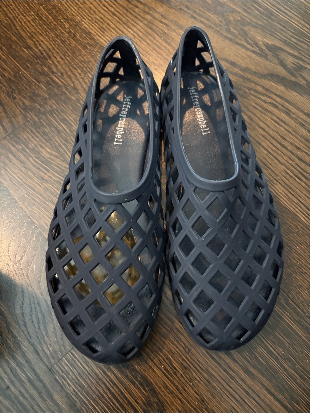 Jeffrey Campbell Black Lattice Clog Mules